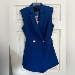 Endless Rose, cobalt blue romper, back opening